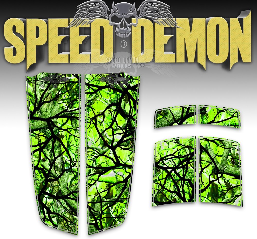 Camaro Camo Stripes Zombie Bile Camouflage 2010-2015 - Speed Demon Wraps