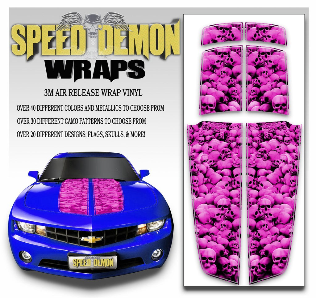 Camaro Stripes Kit Skulls Unhallowed Ground Pink 2010-2015 - Speed Demon Wraps