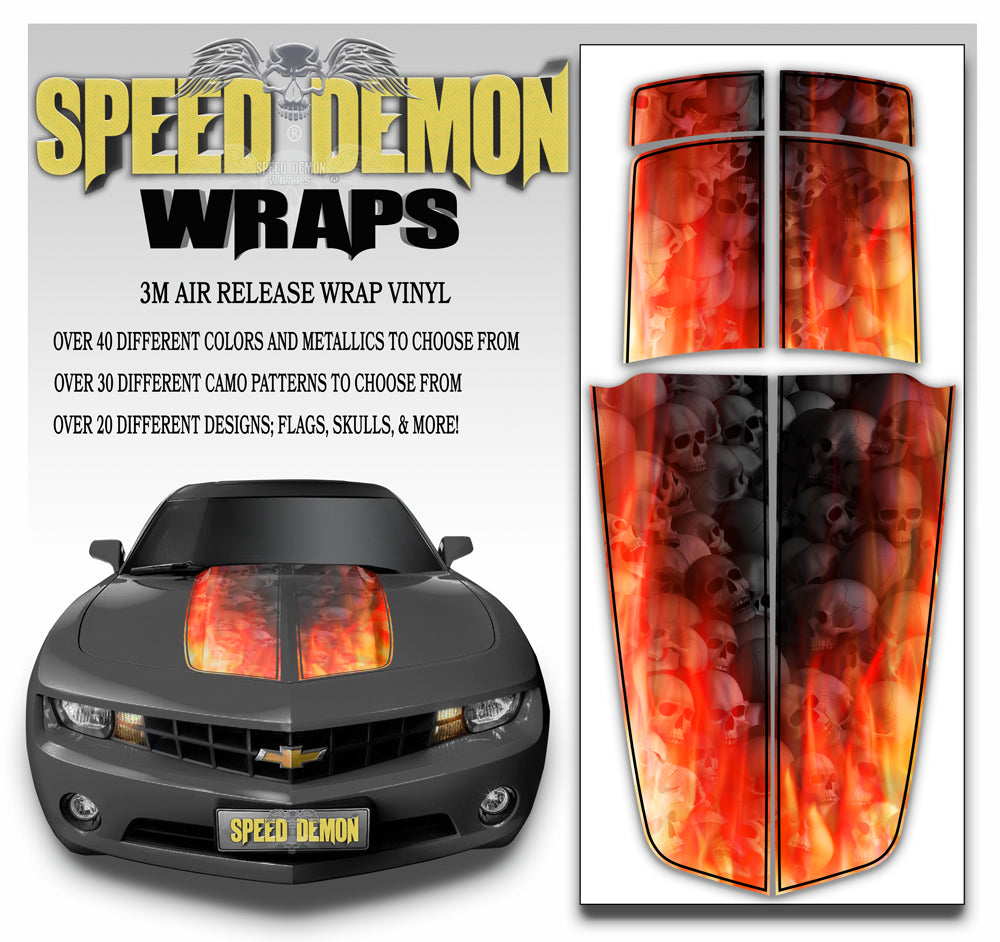 Skull Inferno Racing Stripes for 2010-2015 Camaro