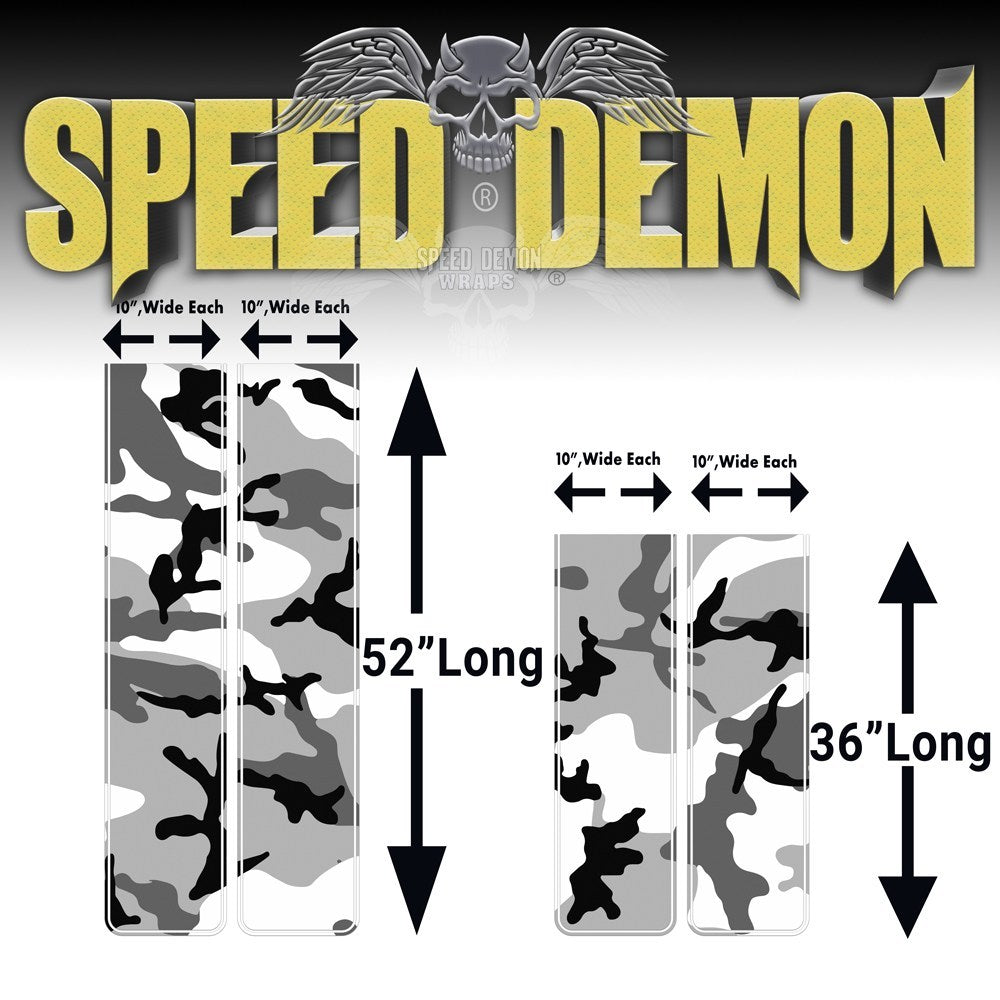 Chevy Silverado Camo Racing Stripes Snow Urban Camouflage 2014-2015 - Speed Demon Wraps