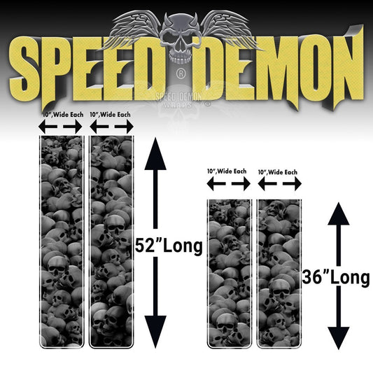 Chevy Silverado Racing Stripes Kit Skulls Subdued UG 2014-2015 - Speed Demon Wraps