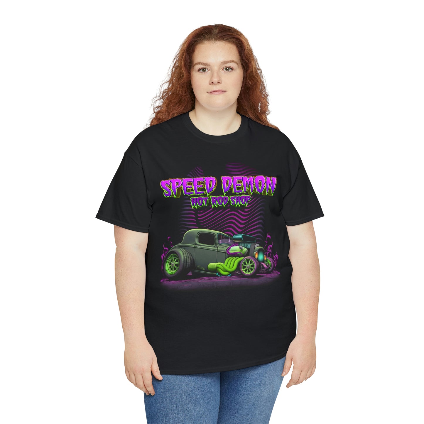 32 Ford Green N Purple Ratrod Speed demon hot rod shop Kustom Kulture Tee Shirt