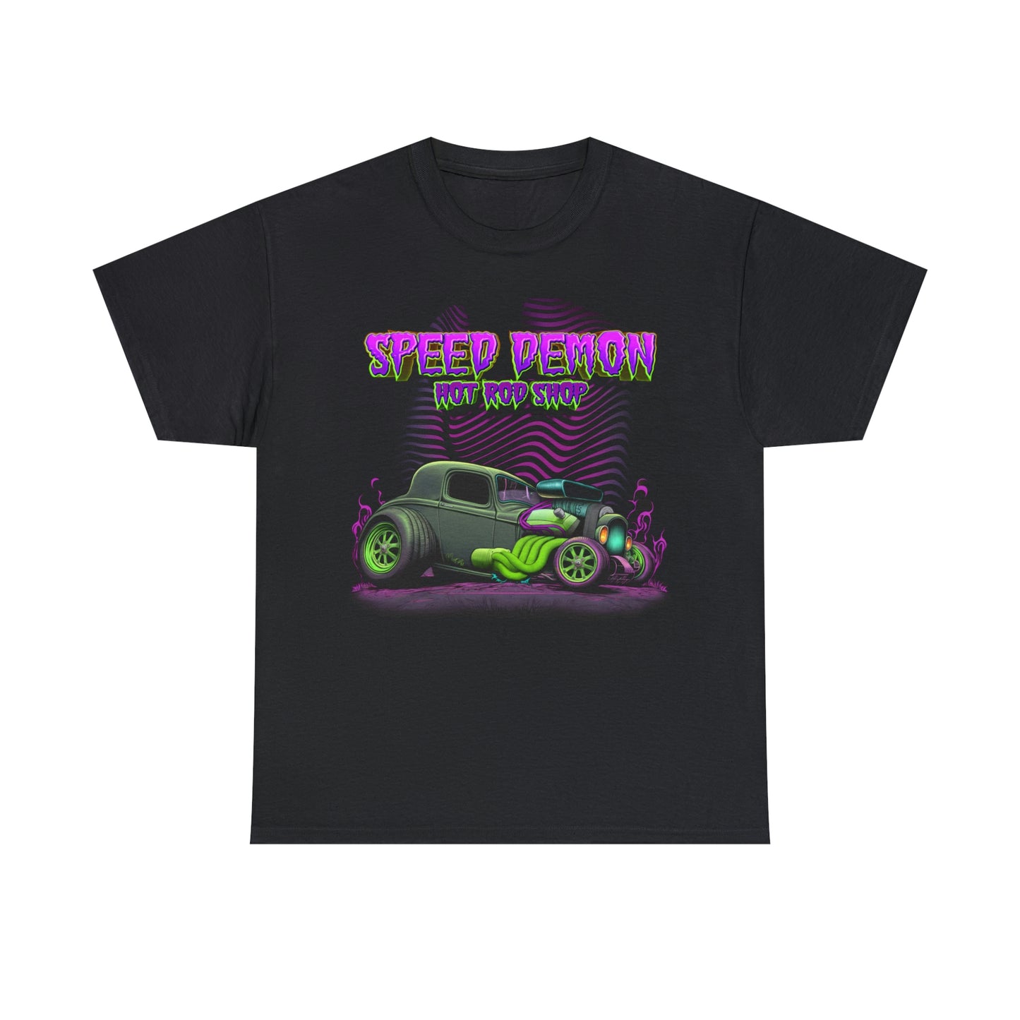 32 Ford Green N Purple Ratrod Speed demon hot rod shop Kustom Kulture Tee Shirt