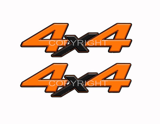 4X4 Truck Decals Orange Blk X - Speed Demon Wraps