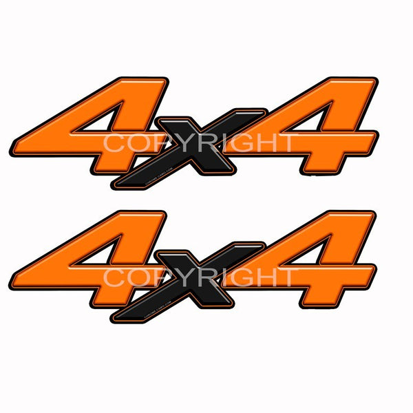 4X4 Truck Decals Orange Blk X - Speed Demon Wraps