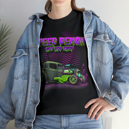 32 Ford Green N Purple Ratrod Speed demon hot rod shop Kustom Kulture Tee Shirt