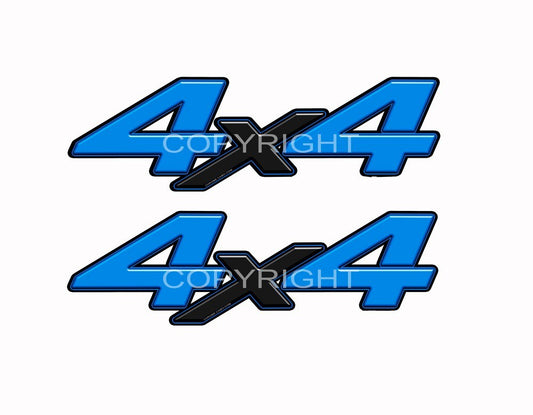 4x4 Decal Blue Blk X - Speed Demon Wraps