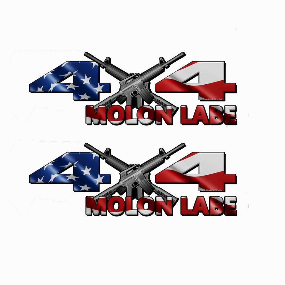 4x4 Decal MOLON LABE  American Flag - Speed Demon Wraps