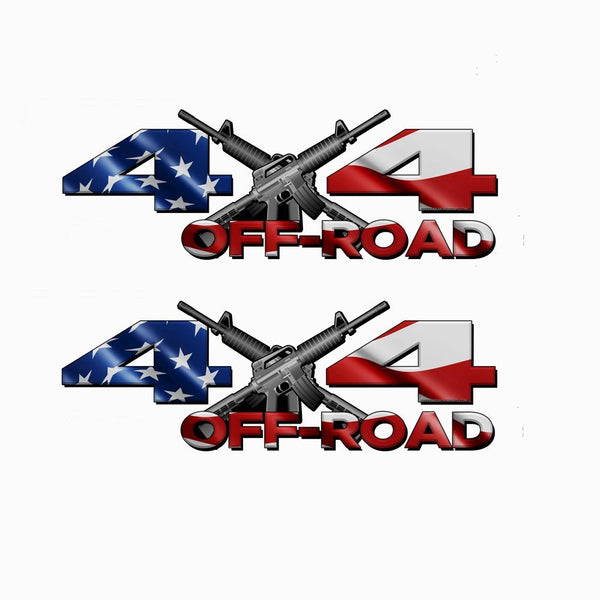 4x4 Off road American Flag Decals - Speed Demon Wraps