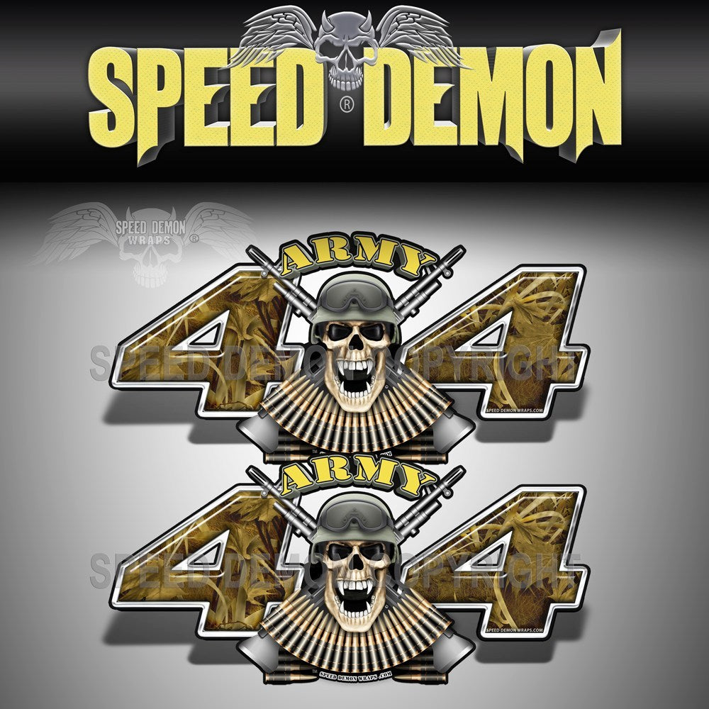 Army 4x4 Decals Skull Fallout Camo - Speed Demon Wraps