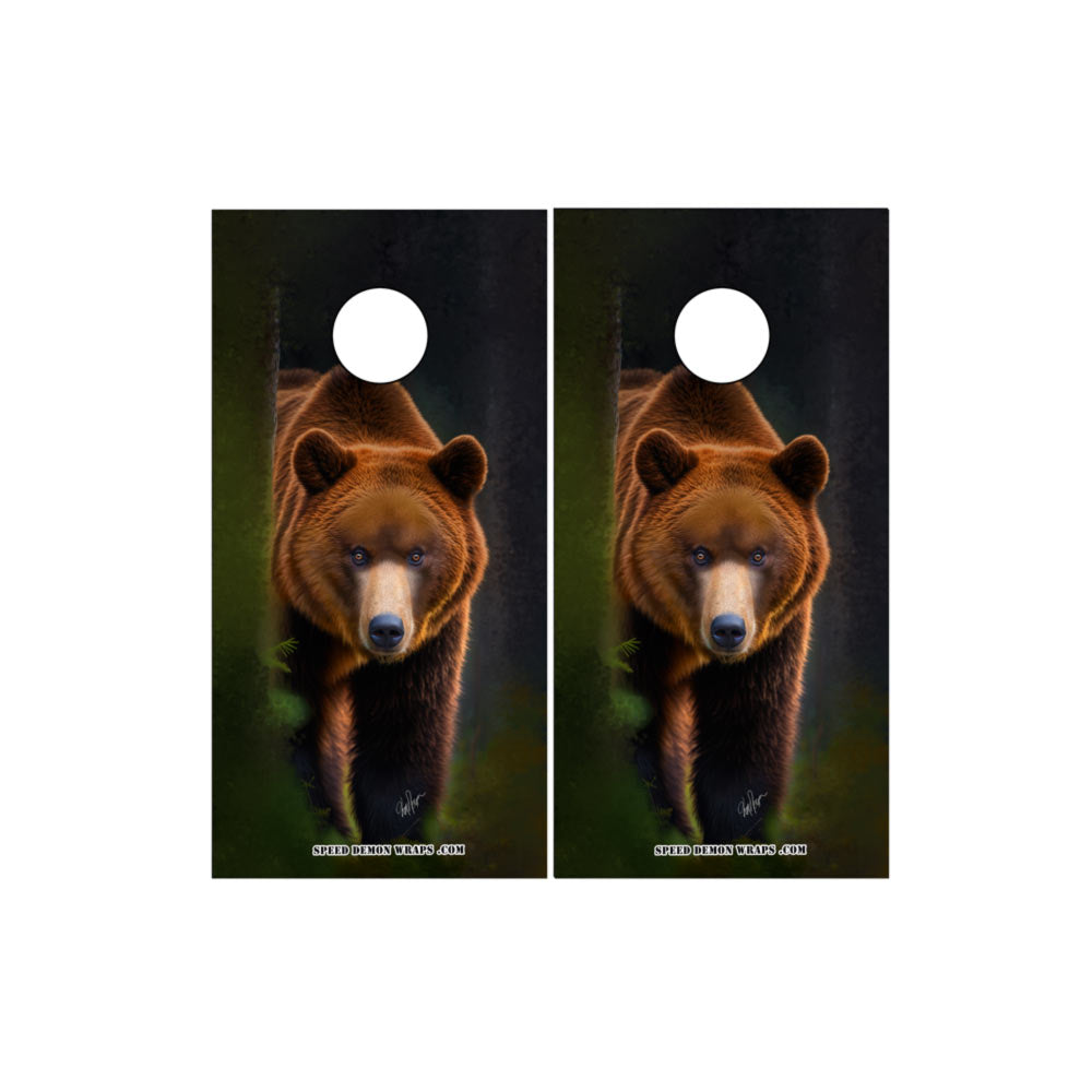 Bear Cornhole Wraps