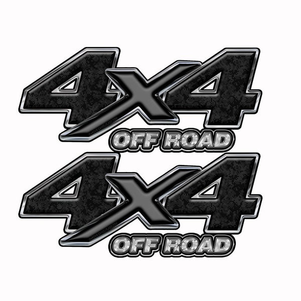 4x4 OFF ROAD Truck Bed Camo Graphics -Black Digital Camouflage - Speed Demon Wraps