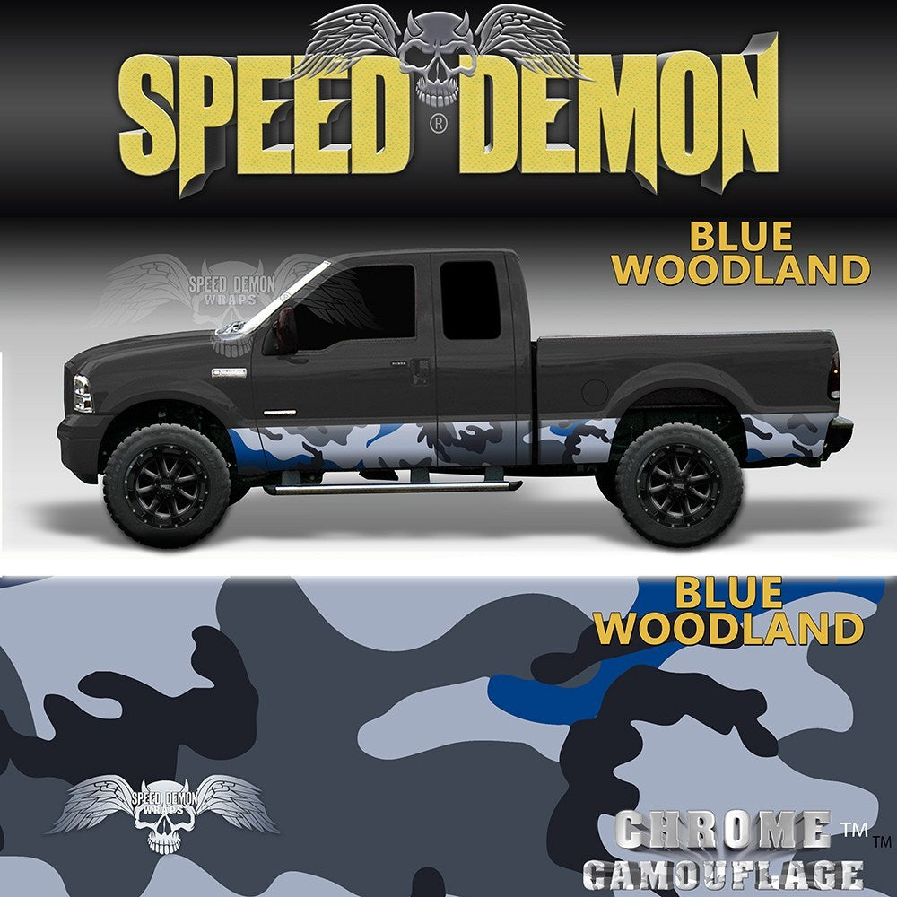 Rocker Panel Wrap Camo Kit Blue Urban Camouflage - Speed Demon Wraps