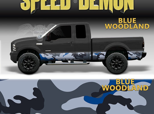 Rocker Panel Wrap Camo Kit Blue Urban Camouflage - Speed Demon Wraps