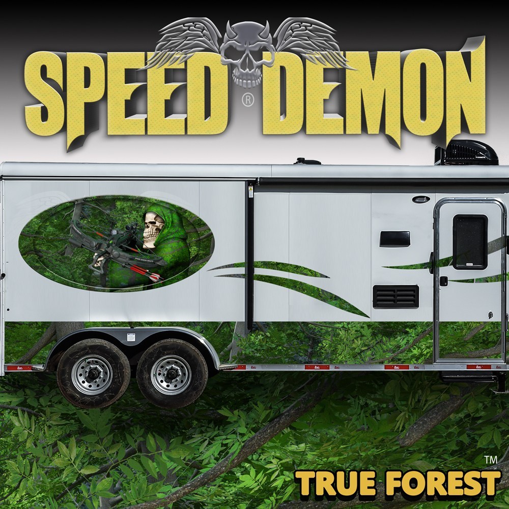 Camouflage RV Rocker Wrap Forest - Speed Demon Wraps