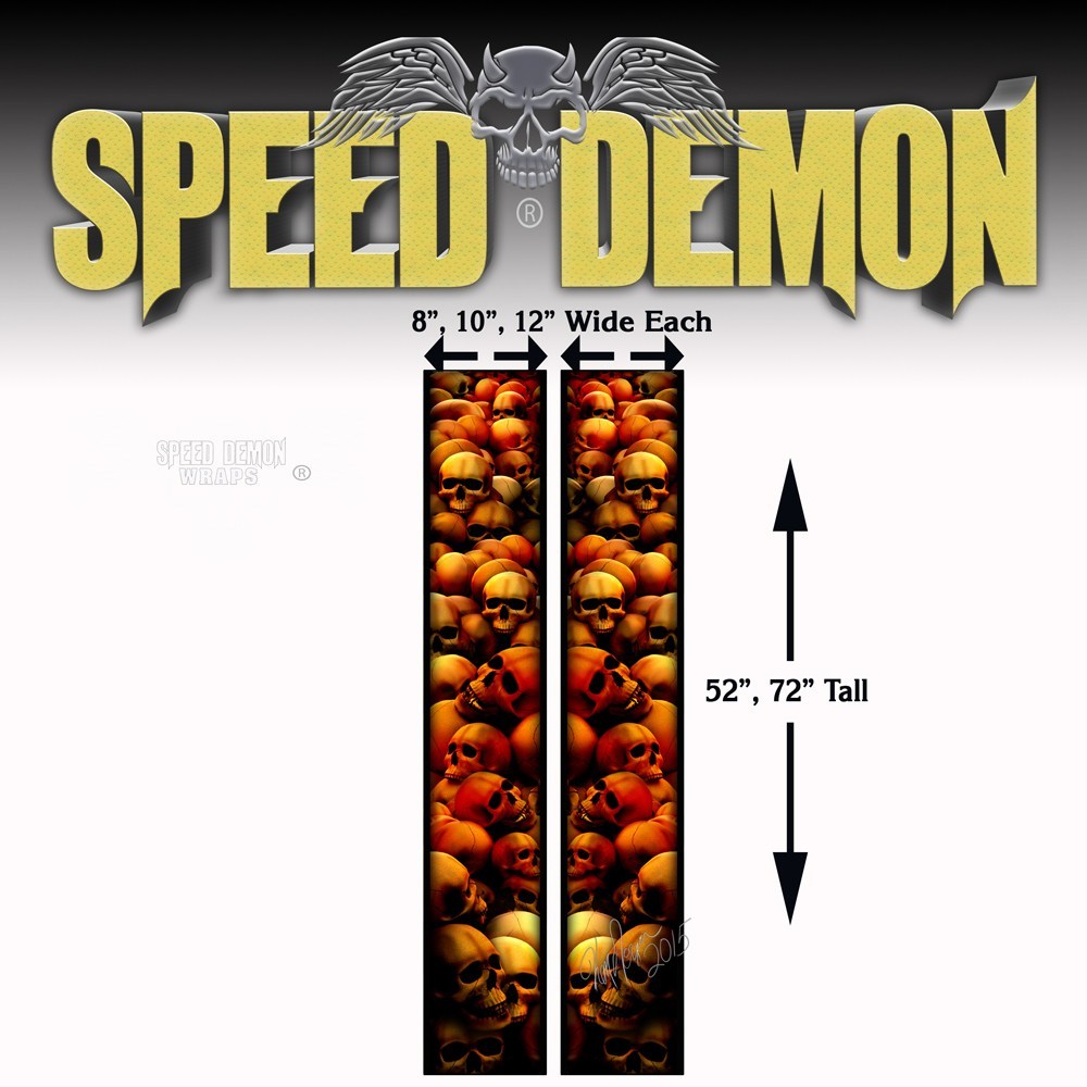 Camaro Red Skull Crusher Racing Stripes - Speed Demon Wraps