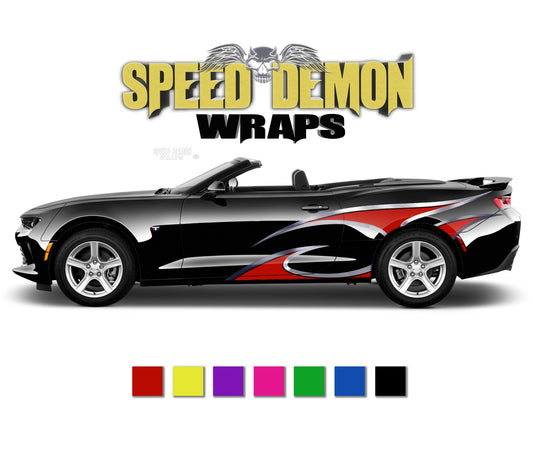 Camaro Side Stripes TF Decals Vinyl Graphics Kit 2016-2019 - Speed Demon Wraps
