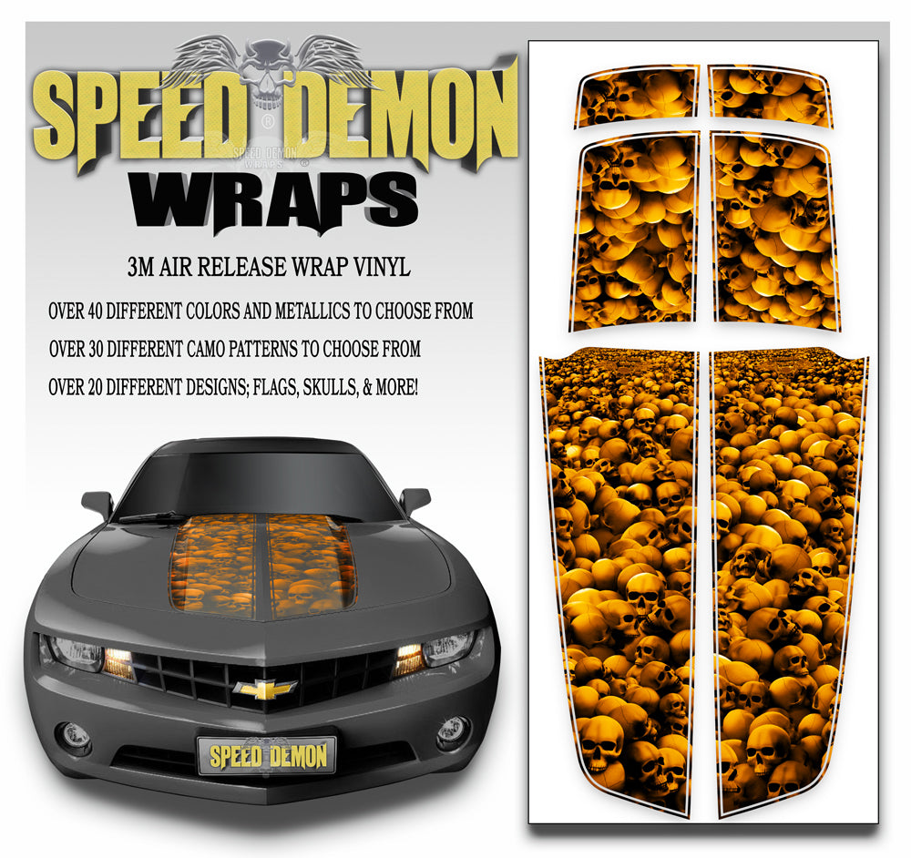 Camaro Stripes Kit Skulls Unhallowed Orange 2010-2015 