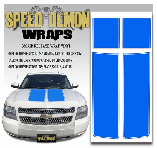 Chevrolet Avalanche Stripes - Blue 2007-2013 - Expert - Speed Demon Wraps