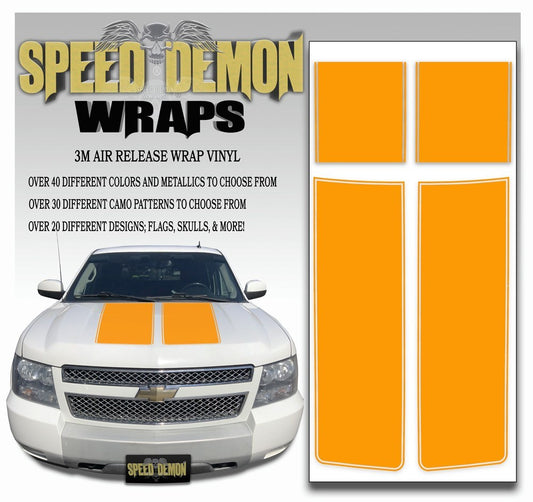 Chevrolet Avalanche Stripes - Orange 2007-2013 - Expert - Speed Demon Wraps