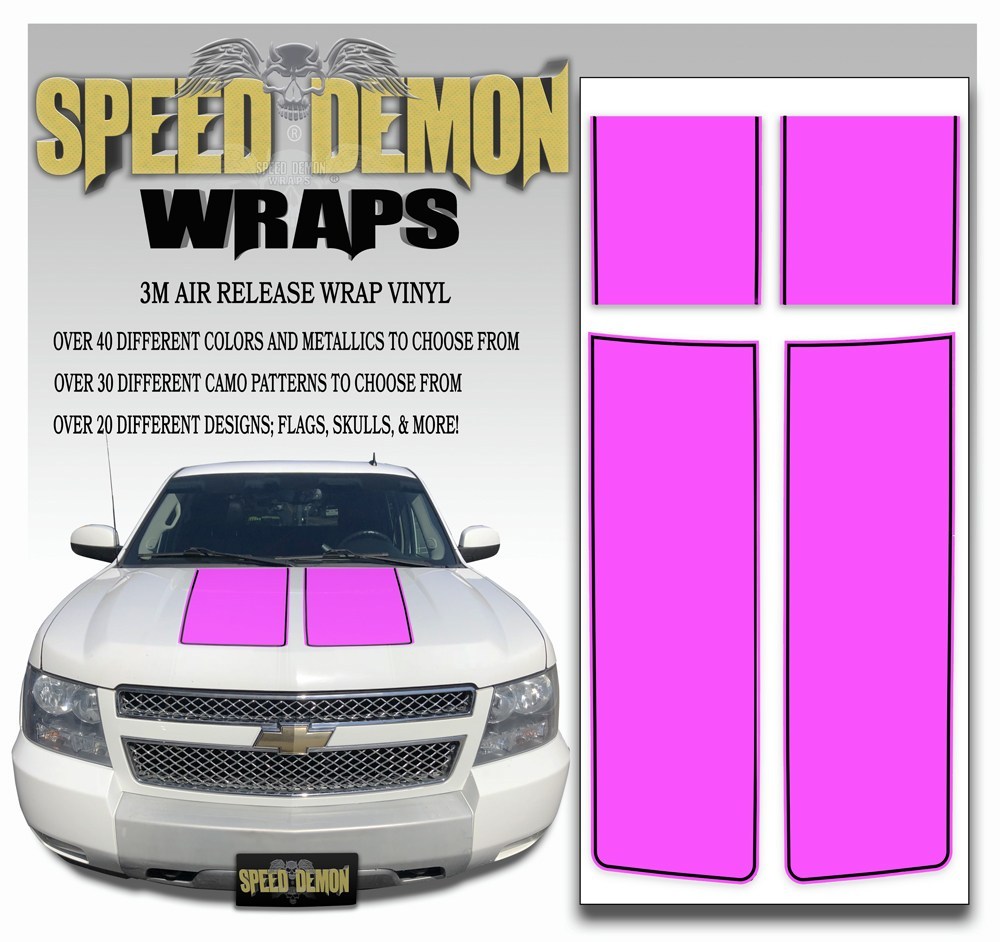 Chevrolet Avalanche Stripes - Pink & Black Stripe 2007-2013 - Novice - Speed Demon Wraps