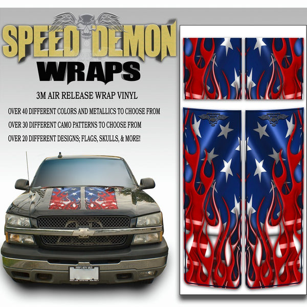 Chevy Silverado Stripes - American Flag 2003-2005 Blue PS - Speed Demon Wraps