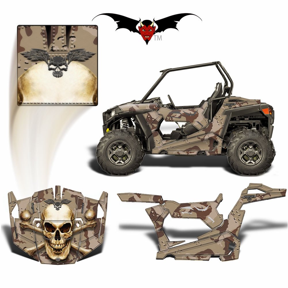 RZR 1000 XP GRAPHICS WRAP - DESERT CAMOUFLAGE WITH BONE COLLECTOR SKUL ...