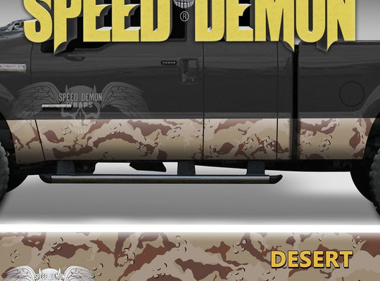 Desert Camo Camouflage Rocker Panel Wraps - Speed Demon Wraps