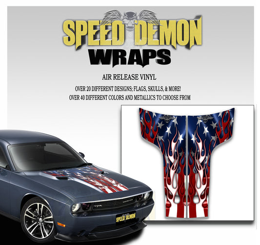 Dodge Challenger Stripes American Flag Flames 2011-2014
