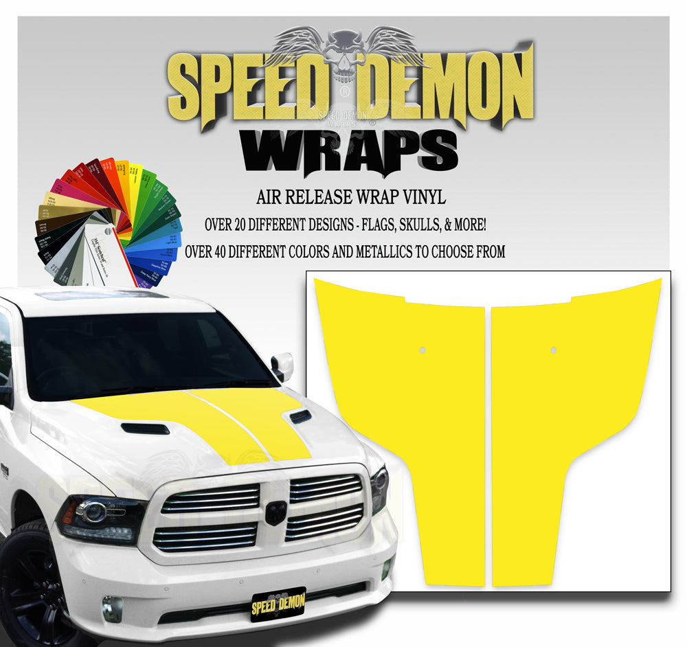 Dodge Ram Hood Stripes Yellow 2009-2017