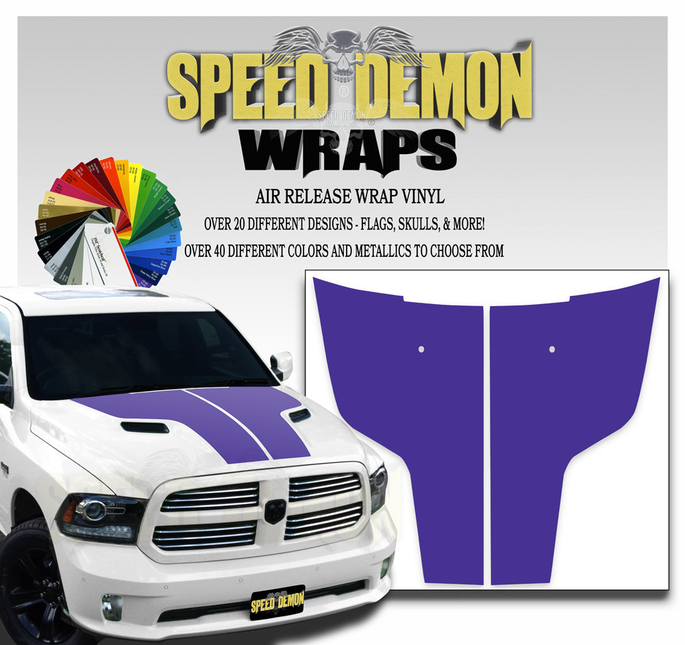 Dodge Truck Hood Stripes Purple