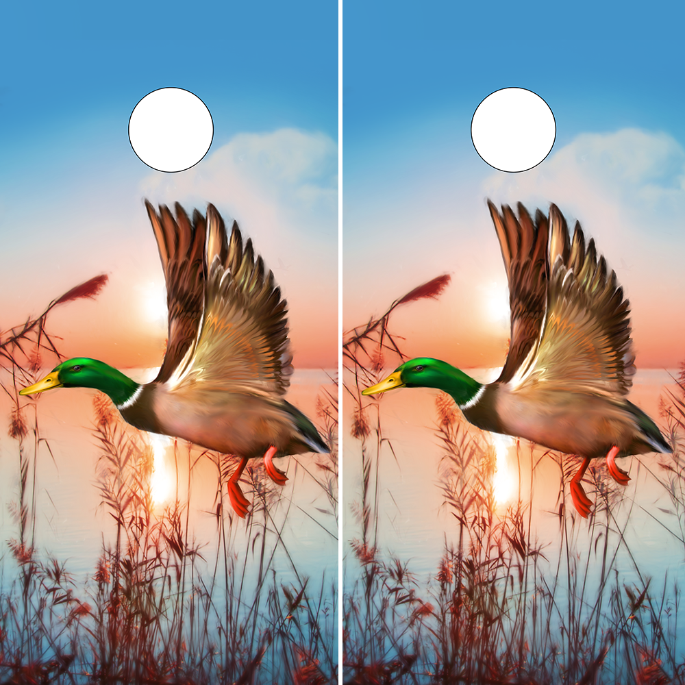 Duck Pond Cornhole Board Wraps