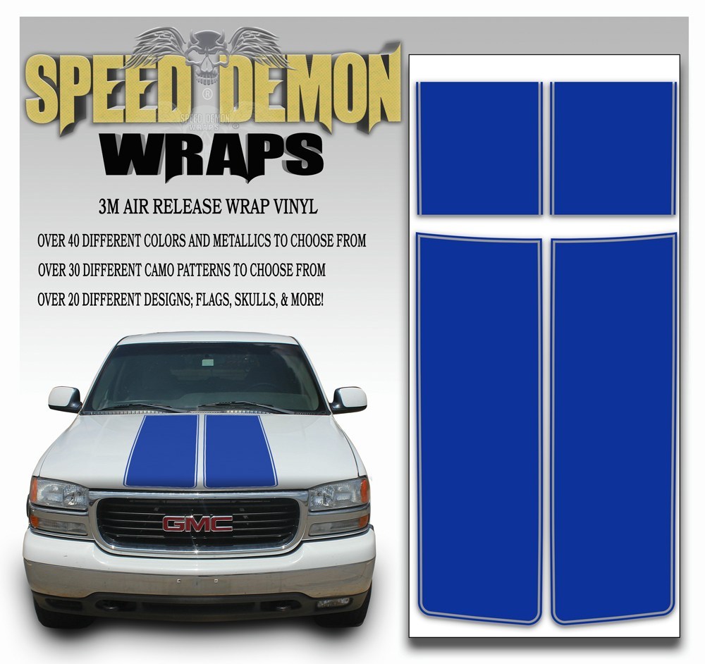 GMC  Yukon Stripes Blue 1999-2006 - Speed Demon Wraps
