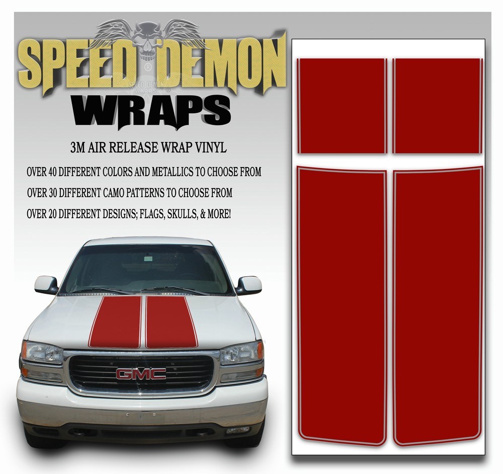 GMC Yukon Stripes Red 1999-2006 - Speed Demon Wraps
