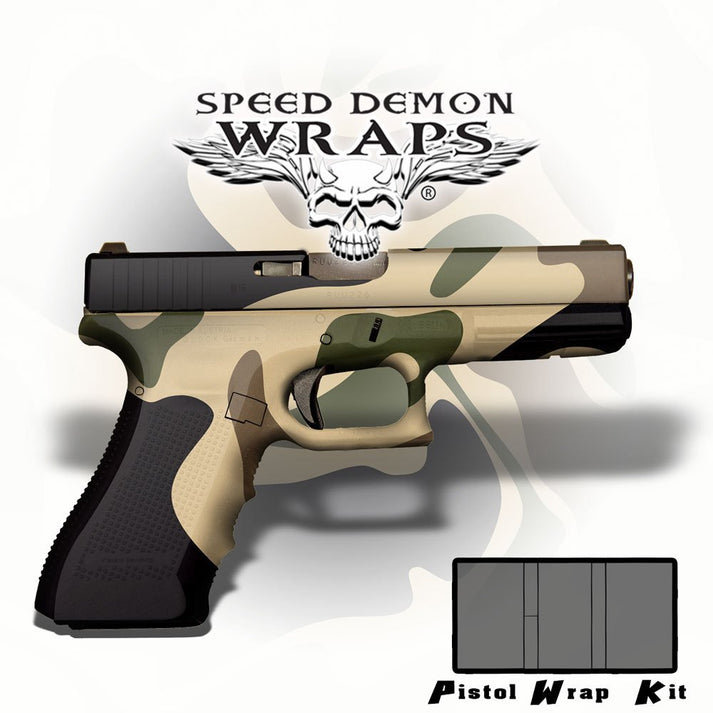 Gun Wraps Universal Skins Badlands WWII Desert Camouflage Speed