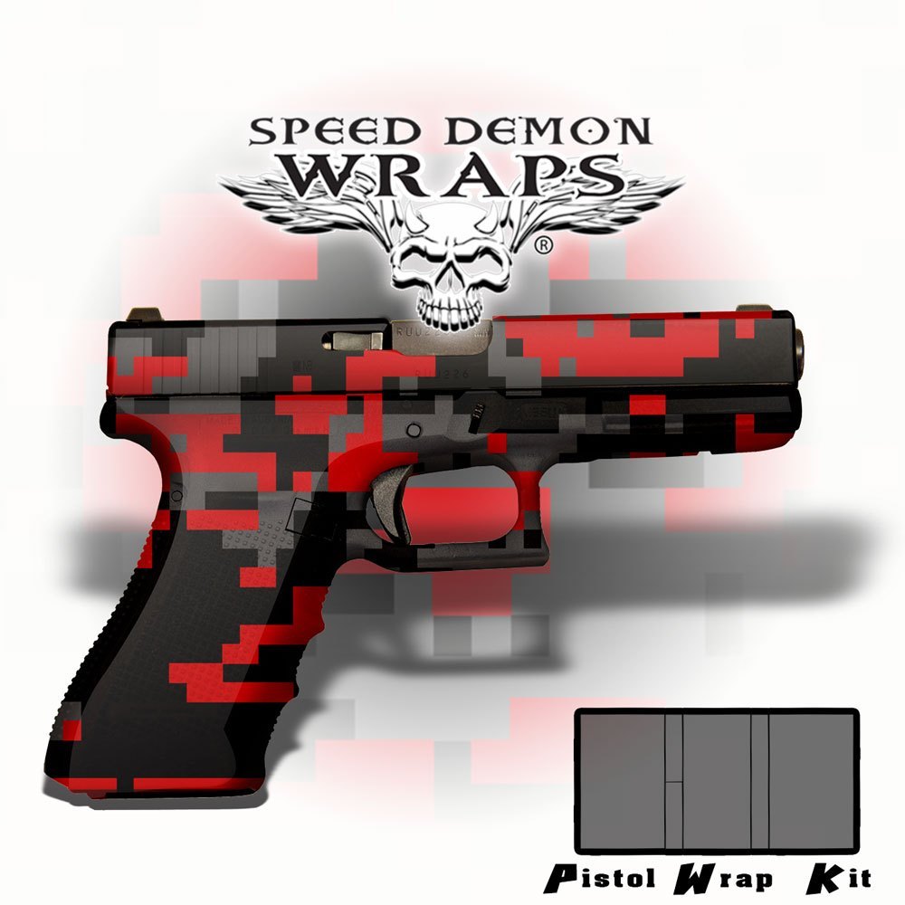 Gun Wraps ~ Red Digital Camouflage - Speed Demon Wraps