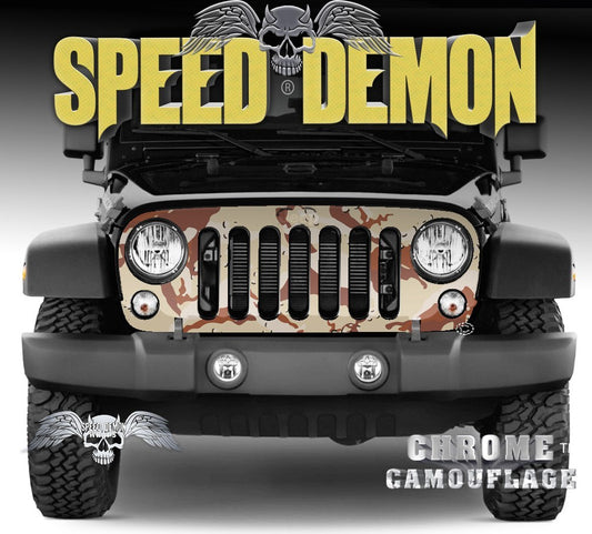 2007-2018 Jeep Grill Wraps Desert Camouflage 2007-2018 JK - Speed Demon Wraps