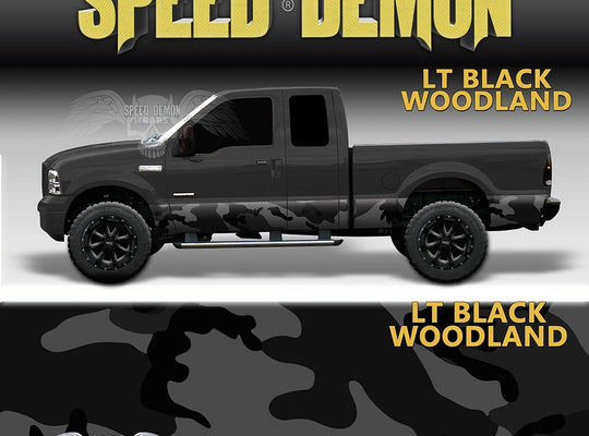 Rocker Panel Wrap Camo Kit Lt Black Urban Camouflage - Speed Demon Wraps