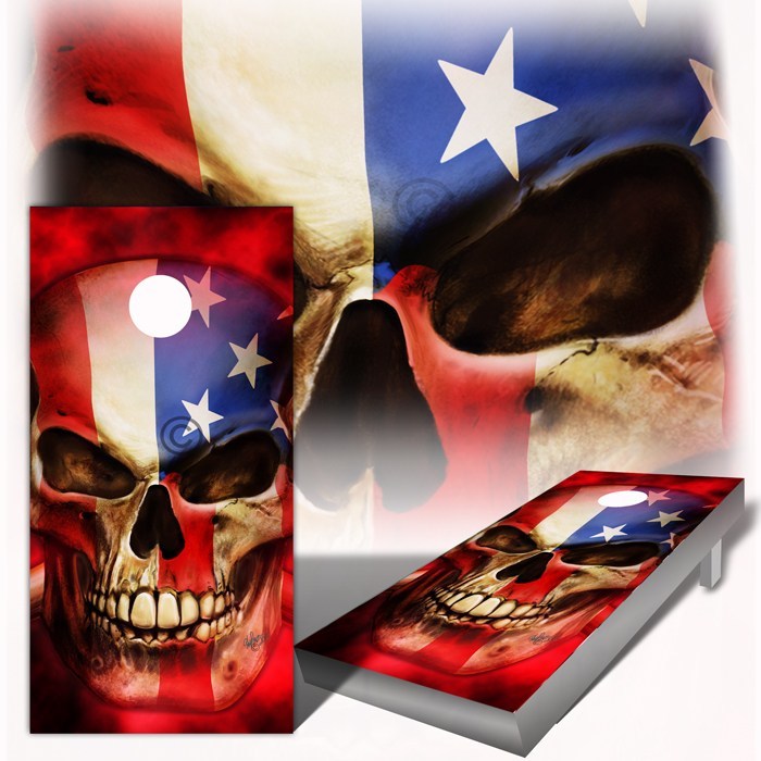 American Flag Patriot Cornhole Board Wraps - Speed Demon Wraps
