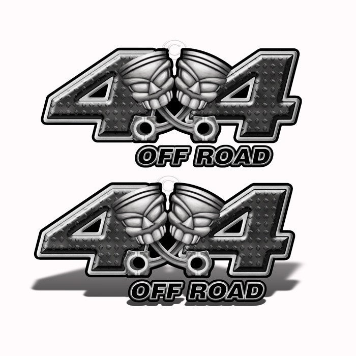 4x4 Off-Road Black Piston-Head Decals - Speed Demon Wraps