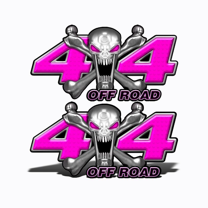 4x4 Off Road Stainless Steel Skull Pink - Speed Demon Wraps