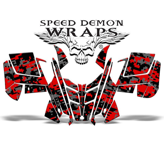 PRO RMK RUSH RED DIGITAL CAMO WRAP - Speed Demon Wraps