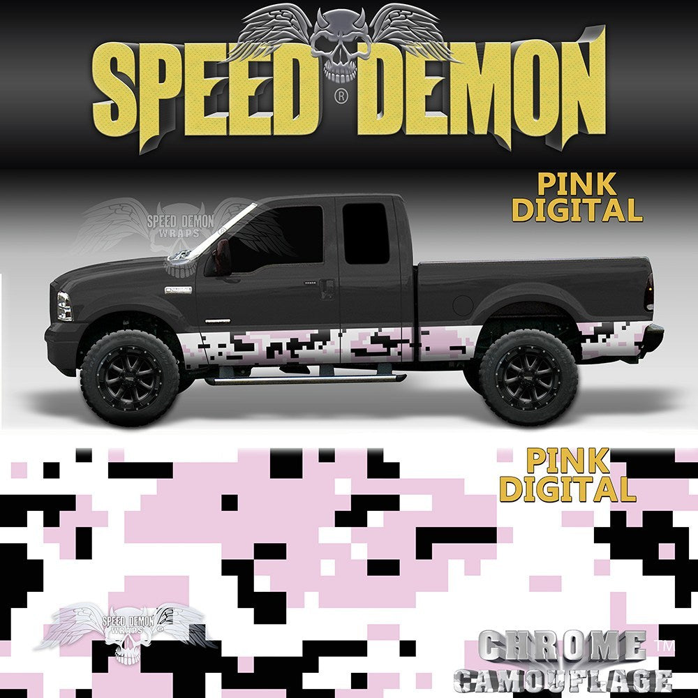 Rocker Panel Wrap Camo Kit Pink Digital Camouflage - Speed Demon Wraps