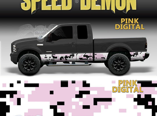 Rocker Panel Wrap Camo Kit Pink Digital Camouflage - Speed Demon Wraps