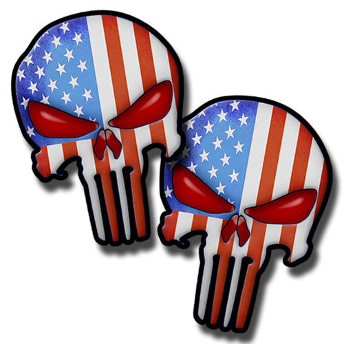 Punisher Skull American Flag Decals