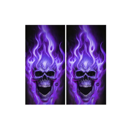 Flaming Skulls Combo Sets Cornhole Wraps Kustom Low Brow Art