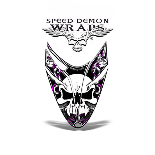 RMK Dragon Snowmobile Sled HOOD GRAPHICS WRAP DECAL Pink Skullen - Speed Demon Wraps