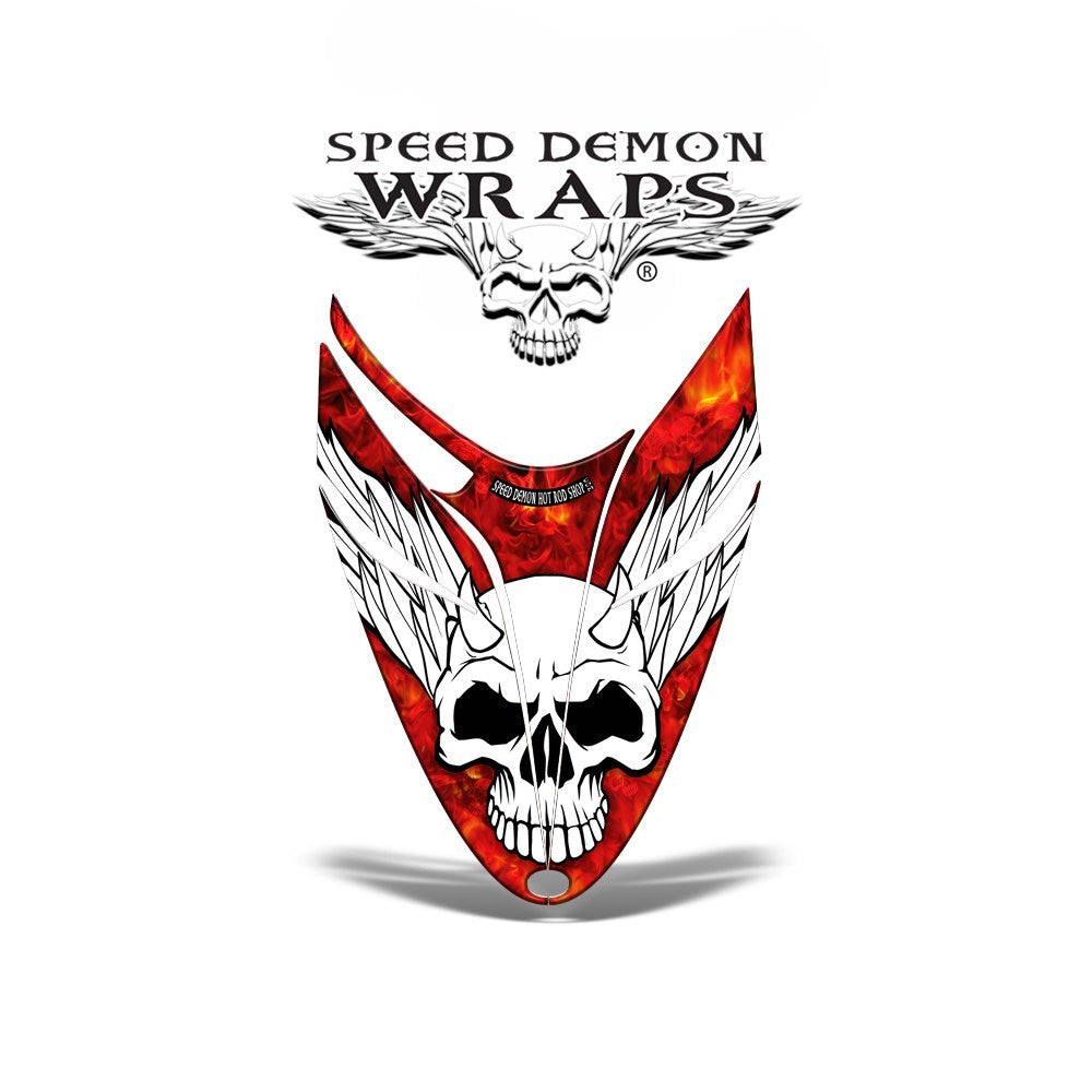 RMK Dragon Snowmobile Sled HOOD GRAPHICS WRAP DECAL Red Baron - Speed Demon Wraps