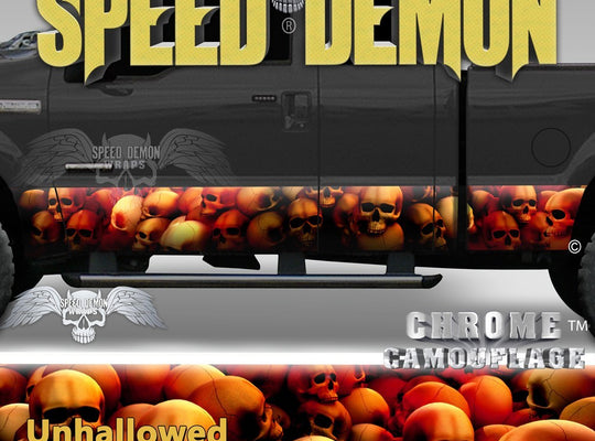 Skull Truck Rocker Panel Wraps Red Skulls Unhallowed Ground