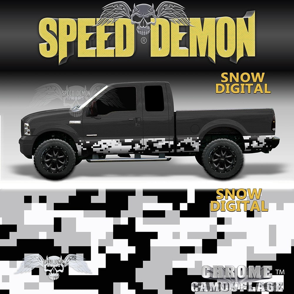 Rocker Panel Wrap Camo Kit Snow Digital Camouflage - Speed Demon Wraps
